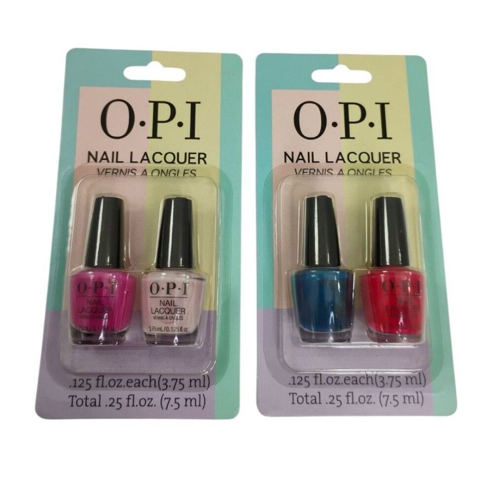 OPI Mini Nail Polish Set of Two Brand New 4 bottles total Nail Laquer